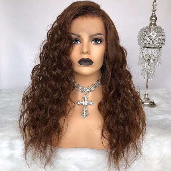 

side part 180% density body wave perplucked dark brown human hair glueless 13x6 lace front wig with baby can dye straight wigs, Black;brown