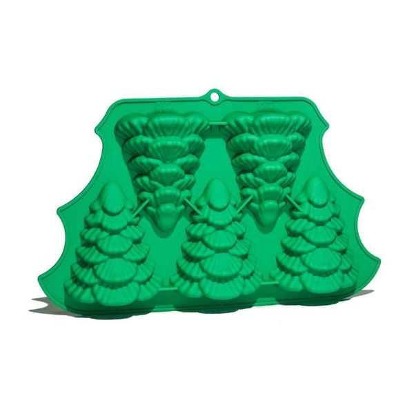 

baking & pastry tools silicone christmas tree chocolate cake soap jelly tray wax mold mould est year cookie