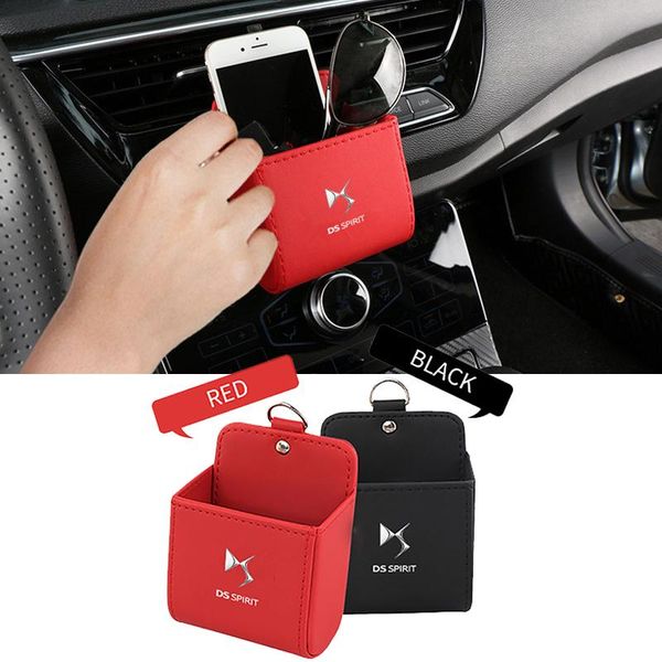 

car organizer leather air outlet storage box for ds emblem 3 5 4 6 c1 c2 c3 c4 elysee c4l c5 saxo xsara picasso berlingo