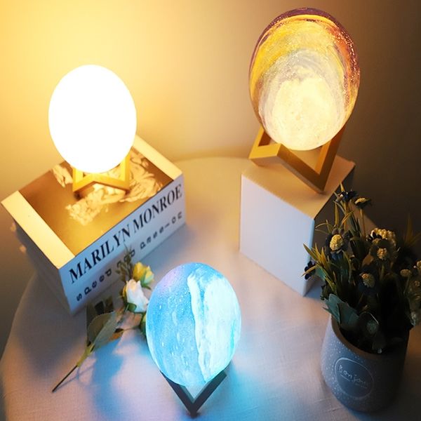 

colorful 3d sky romantic night creative painting lamp lover gift moon