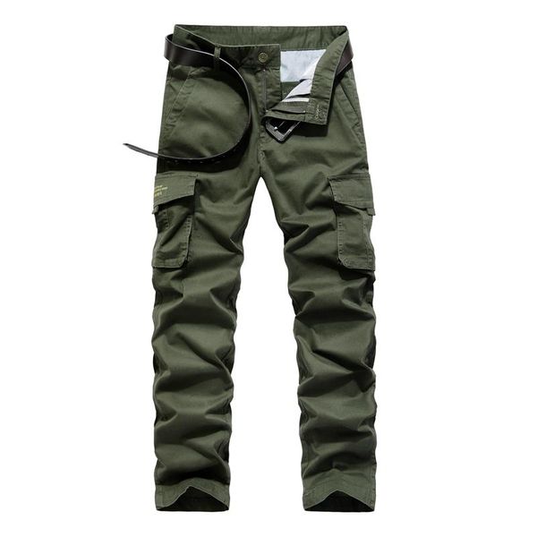 

men's pants men autumn spring elasticity mens rugged cargo silm fit milltary army overalls tactical casual trousers, Black
