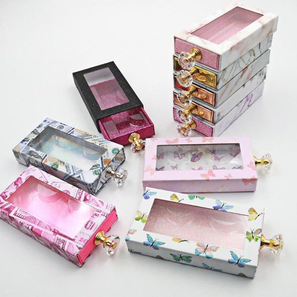 

eyelash curler package box lash cassette packag ing faux cils storage 25mm mink eyelashes magnetic drawer case