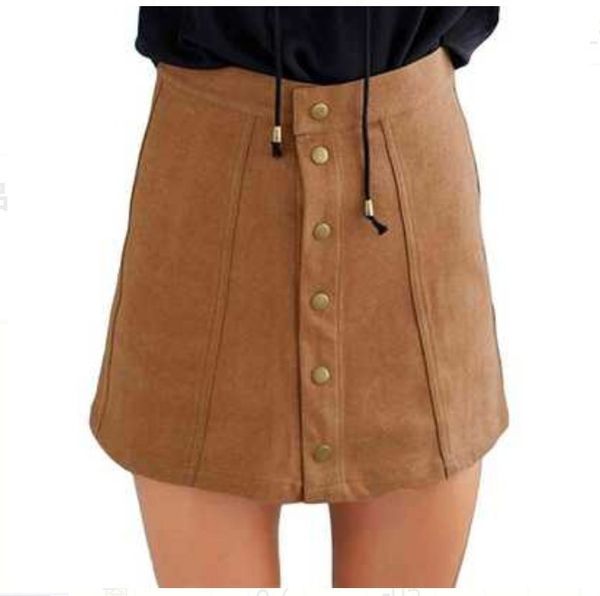 

fashionable short women's multicolor pu leather a-line skirt hair, Black