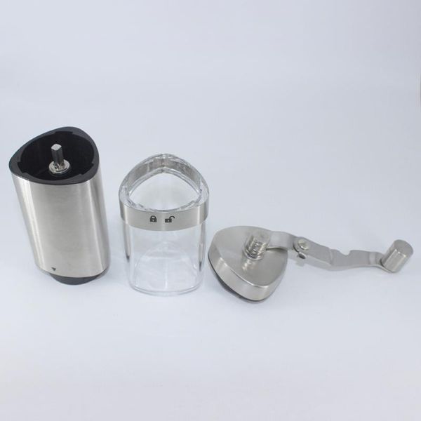 

manual coffee grinders stainless steel portable bean grinder hand mill conical burr kitchen grinding tool with adjustable coarseness