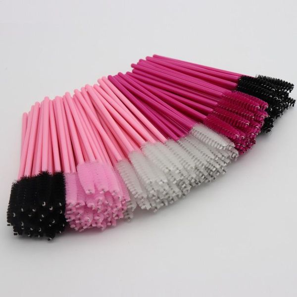 

makeup brushes 50pcs/lot disposable eyelash brush plastic eye lashes extension comb multicolor mascara wands professional beauty