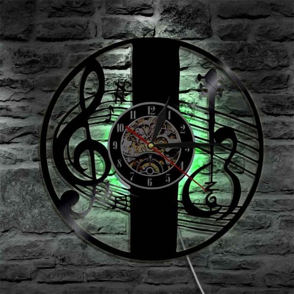 

wall clocks treble clef music note art clock musical instrument violin key record classical home decor gift