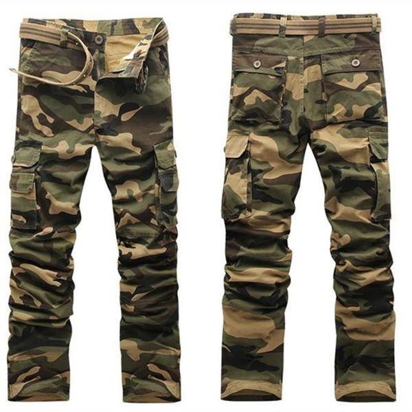 

men's pants 2021 men tactical male trousers army green fashion cargo crotch jogger patchwork camouflage, Black
