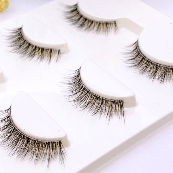 

false eyelashes 3pair 3d mink cruelty-transparent strip lashes reusable makeup set