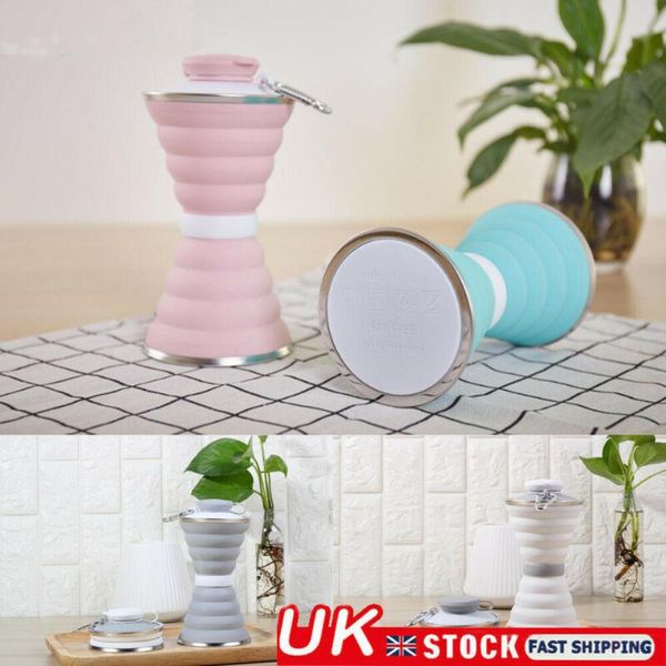 

water bottle 500ml portable silicone retractable folding collapsible outdoor