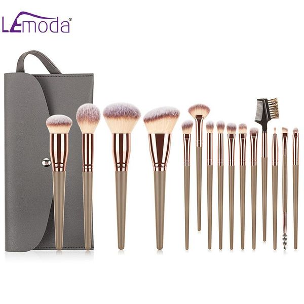 

makeup brushes lemoda professional 15pcs/set with bag for powder eyeshadow eyebrow foundation lip blush blending cosmetic tools