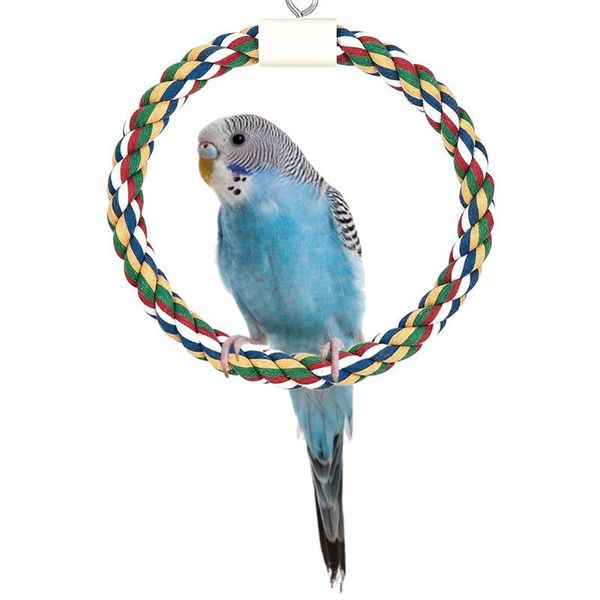 

other bird supplies pet birds swing toys cage hanging braided chew cotton rope for parakeet parrots standing toy