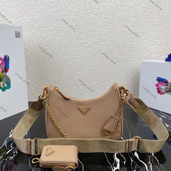 

genuine leather re-edition 2005 nylon designer shoulder bag handbag selling lady cross-body luxury bag chain bag tote 50