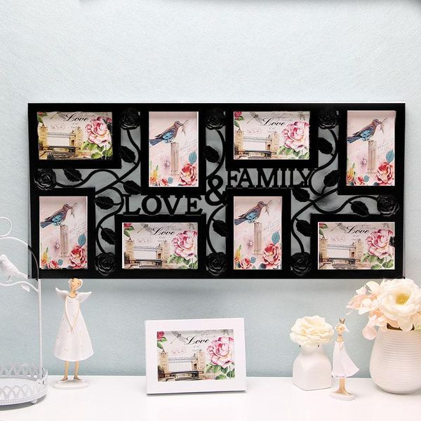 

frames po 6 inch 8 hole family&love garden combination rose flower bedroom living room wall decoration picture frame