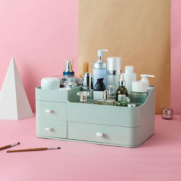 

cosmetic storage box deskmakeup drawer organizer lipstick skin care product container shelf plastic large capacity boxes & bins