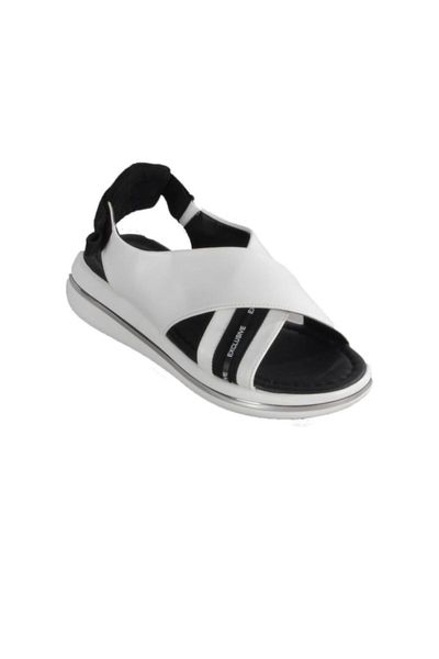 

women's white flat bottom sandals, Black
