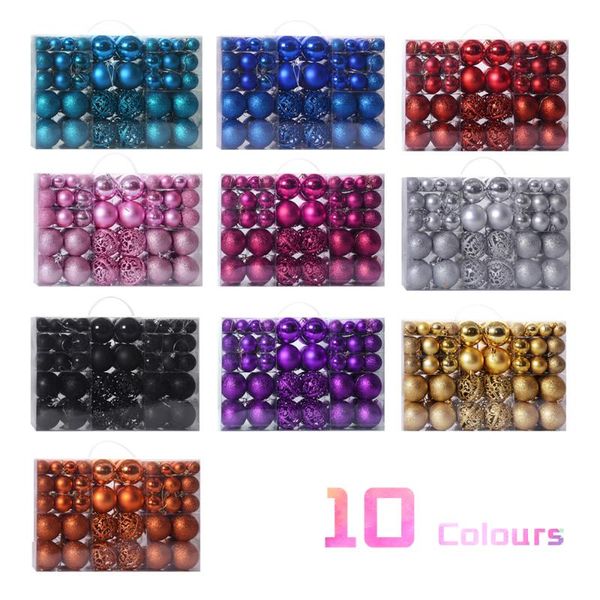 

party decoration 100pcs christmas baubles kit tree hanging balls set with storage box