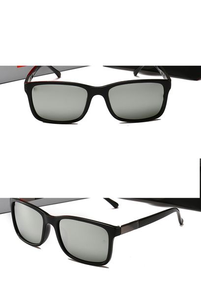 

Retro Black Frame trend color Polarized Sunglasses cool men and women fashion thin, White;black