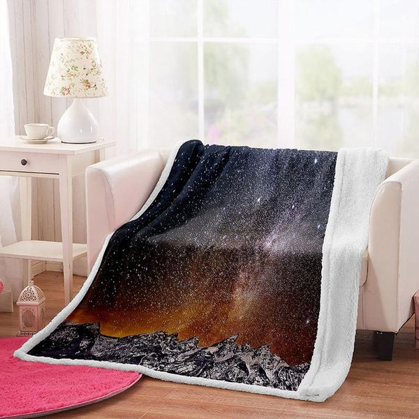 

blankets irisbell starry sky printed blanket home decor all season warm square throw travel sofa couch comfort sherpa