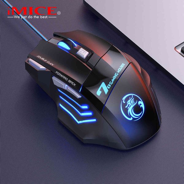 

mices mouse imice x7 7-button colorful breathing lamp electronic competition chicken eating game 33
