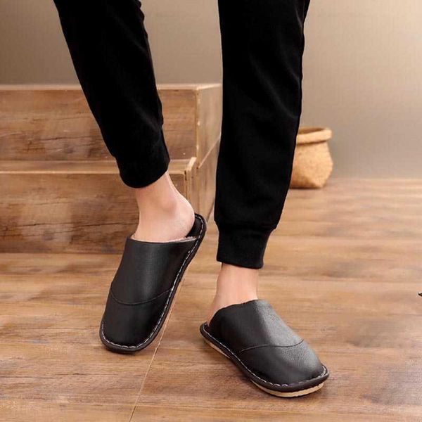 

slippers shoes men for indoor use fashion home comfortable hose slipper winter with fur na255, Black