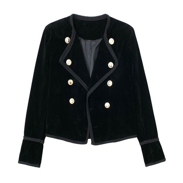 

women's suits & blazers excellent quality 2021 stylish designer jacket for women double breasted velvet, White;black