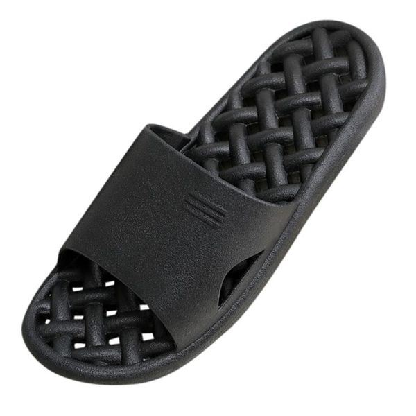 

slippers sagace men's slipper summer home bathroom household indoor couple bath shoes, Black