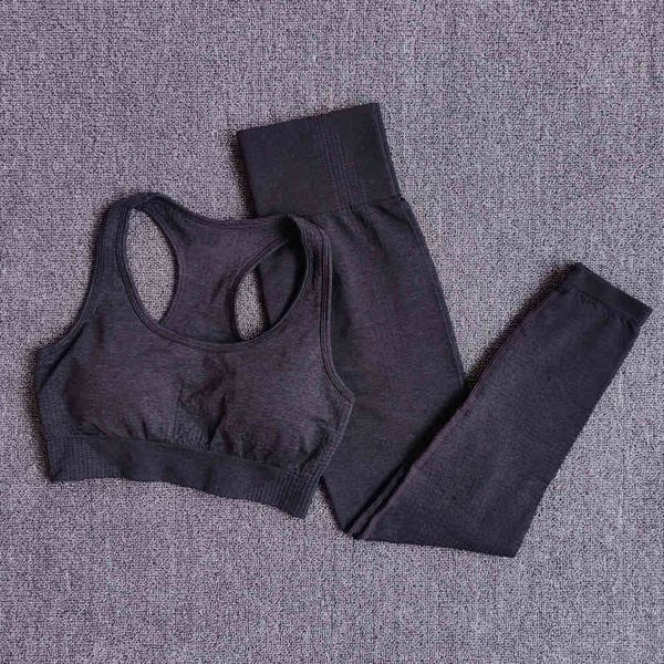 

women's pants & capris women seamless yoga set sportswear fitness clothing gym running leggings workout padded bras 2 pieces suits, Black;white