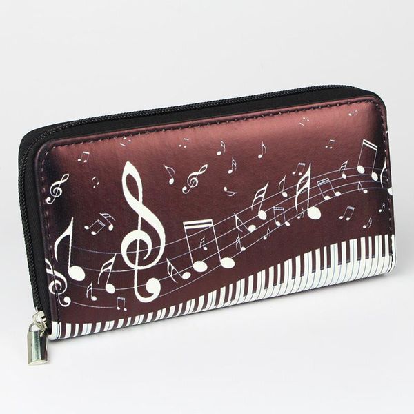 

wallets fashion lady purses women zipper piano music note money bag woman wallet handbag female coin purse billfold drop, Red;black
