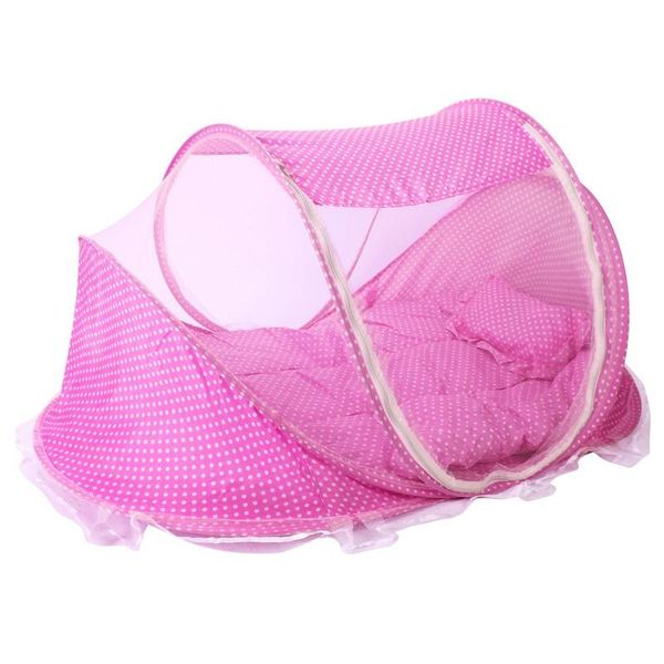 

mosquito net portable baby bedding crib netting mat pad cover dot foldable nets insect reject bed mattress pillow for 0-2 years