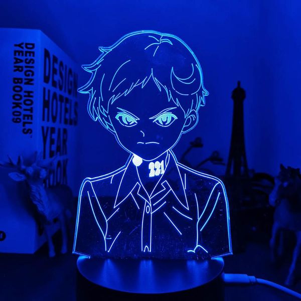 

night lights 3d light norman mad anime japanese manga the promised neverland norma figure led for home room decor kids child nightlight