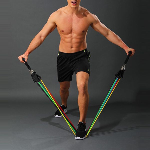 

exercise resistance bands sets natural latex pull rope fitness band sports elastic excerciser body training