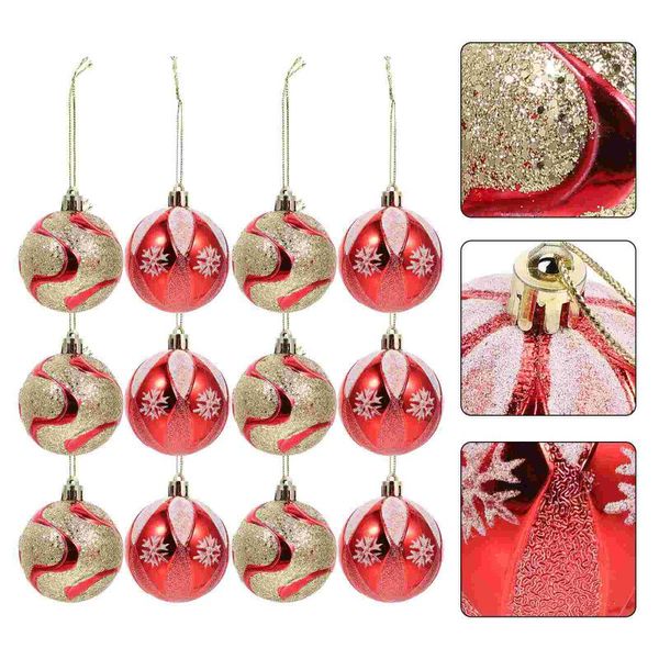 

christmas decorations 12pcs creative tree hanging balls layout pendants chic decor