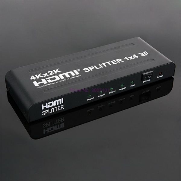 

audio cables & connectors dhl or fedex 20pcs full hd 1x4 splitter switch 1 in 4 output 4k*2k 3d video converter adapter for ps4 xbox