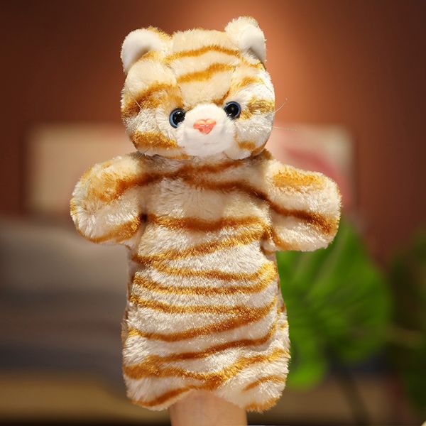 

cartoon animal plush hand puppet soft toy pig owl bear rabbit frog cat elephant stuffed funny educational gift for kids girls