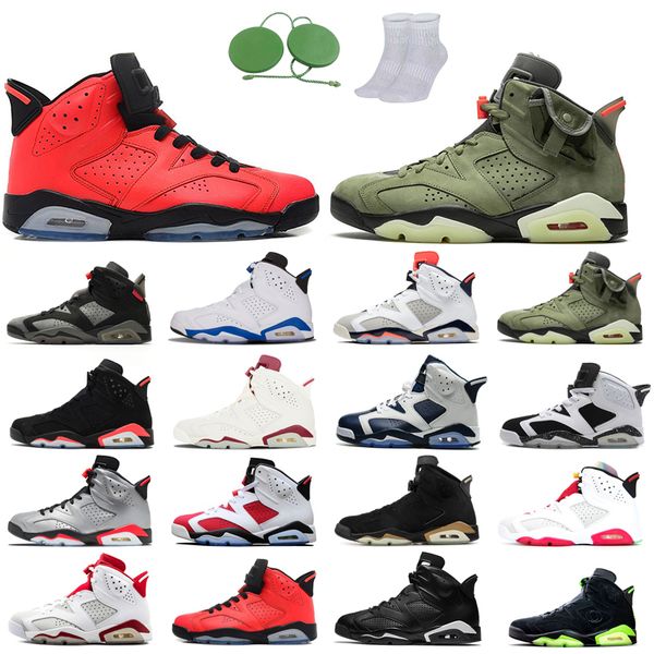 

6s man basketball shoes fashion colors white infared unc tinker sport oreo olympic marron hare dmp carmine black cat angry trainers flat nic
