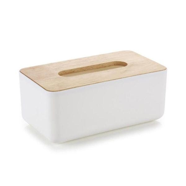 

tissue boxes & napkins wooden box rectangular paper cover holder for home office 23 x 13 10cm (original color)
