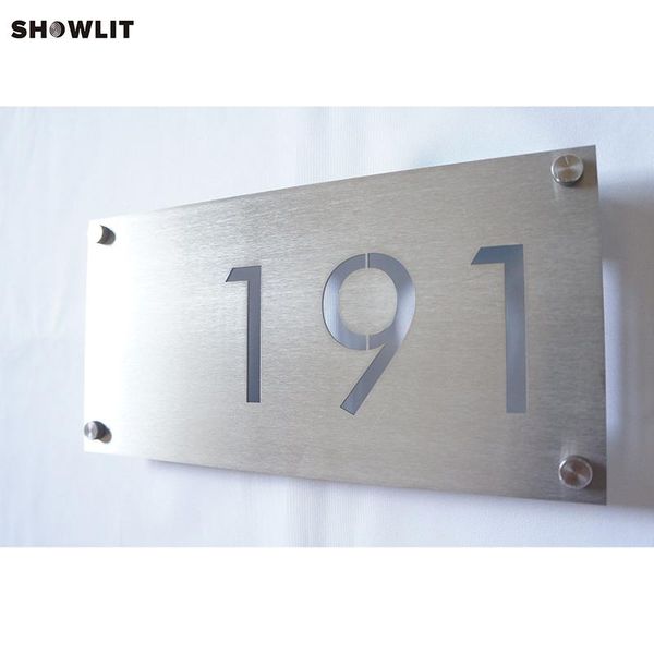 

other door hardware waterproof outdoor house number sign brushed finish