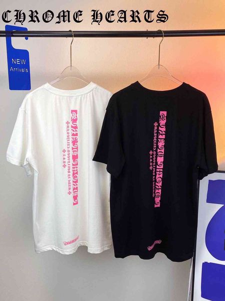 

summer new net red same ch cross sanskrit lower garment missing t-shirt female loose short sleeve, White