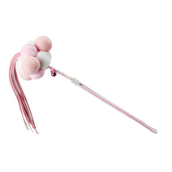 

cat toys 1pcs fun kitten toy pet dangler rod wand teaser teasing play games