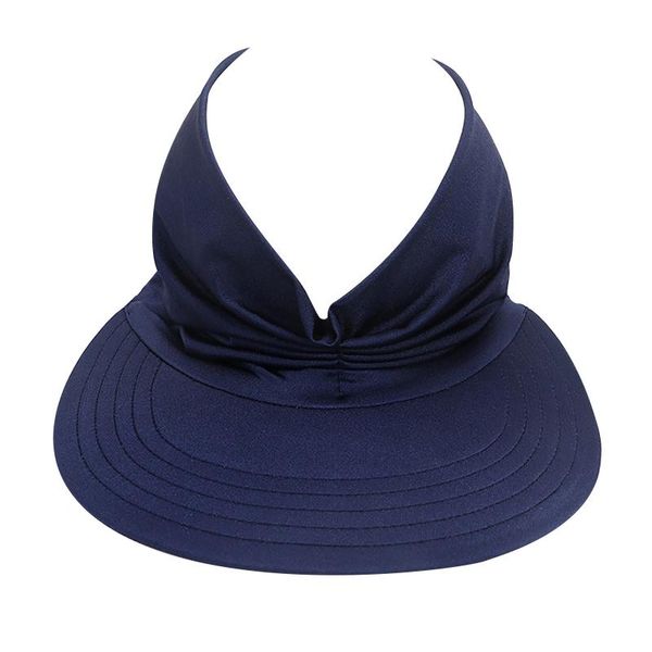 

wide brim hats 1pc arrival fashion summer hat women's sun visor anti-ultraviolet elastic hollow casual caps y, Blue;gray