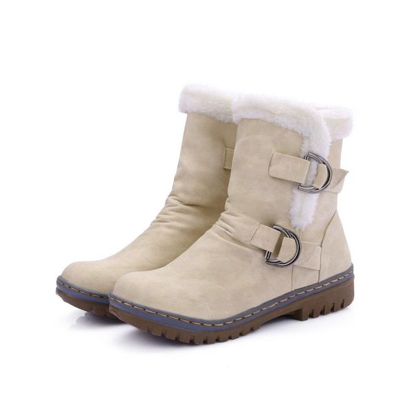 

boots big size 43 100% and for female women 2021 fashion warm shoes comfortable platform plush snow, Black