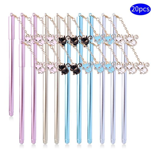 

gel pens 20pcs/set korean creative kawai mermaid sign pen vintage funny cool key fancy moon star ball school office cute thing supply