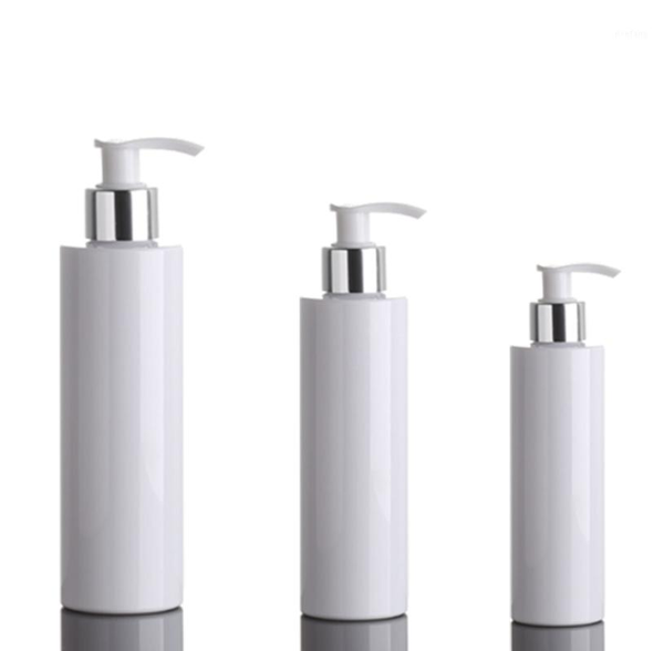 

storage bottles & jars 10pcs/lot 100ml 150ml 200ml empty shampoo refillable lotion bottle white pet with pump for travel