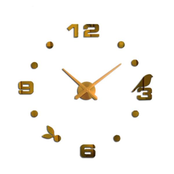 

easy apply home decoration diy craft quartz needle acrylic sticker interior design living room office fashion bedroom wall clock clocks