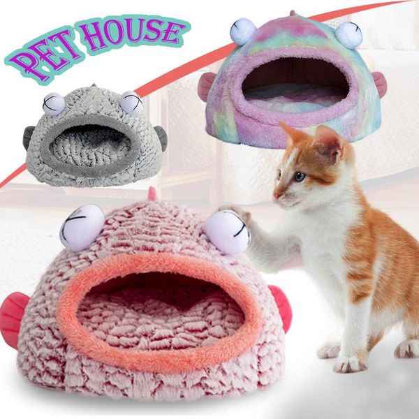 

kennels & pens #56 winter warm bigeye shape three-dimensional sponge creative pet tent sleeping dog bed mat supplies