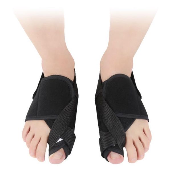 

ankle support big foot bone orthosis arthritis pain relief hallux valgus straightener bunion corrector toe correction belt, Blue;black