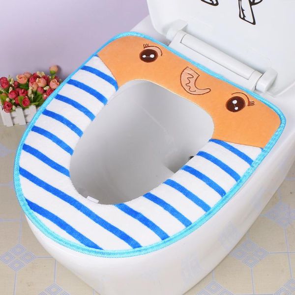 

zipper toilet seat mat lovely cartoon universal wc cushion thicken warm covers