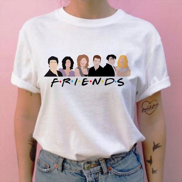 

woman friend tv show mens t shirts and women harajuku cartoon grunge street clothing summer female printed top, White;black