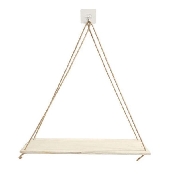 

decorative objects & figurines hanging rope rack for wall decoration easy to hang modern or rustic home kitchen wood