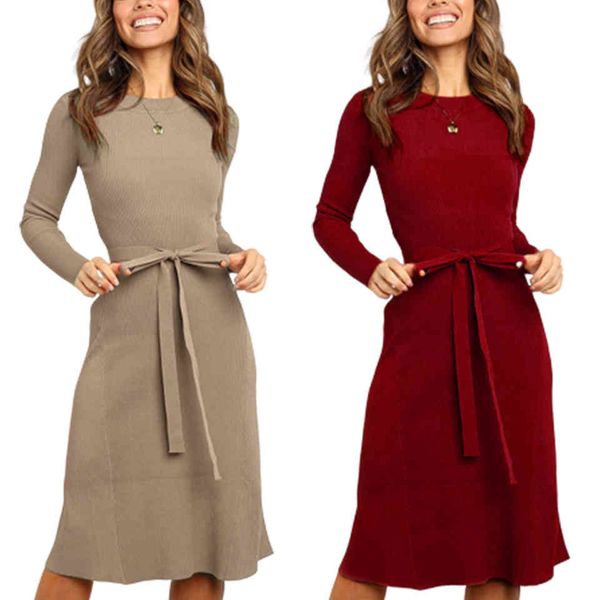 

bodycon midi elegant office sukienka solid color plain fitting of fine mesh curvy female long sleeve bandage dress, Black;gray